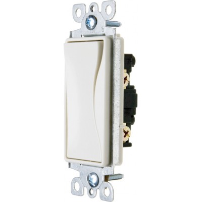 15A, 120/277V, Decora Rocker Single-Pole AC Quiet Switch, Residential Grade, UL Listing