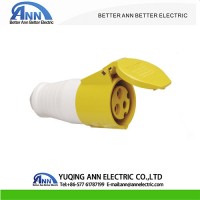 110V 16A/32A 3pin 4h Industrial Plug Yellow IP44 2p+E